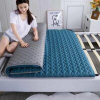 Đệm thảo dượċ Topper bông ép cao cấp dày từ 3,5-4cm vải xơ đậu nành kháng khuẩn trải giường trải sàn tiện lợi