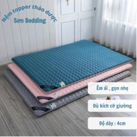 Đệm Thảo Dược Cao Cấp Thế Hệ Mới, Nệm 4cm Siêu Êm Tạo Giấc Ngủ Ngon,  Topper mỏng 4 cm Gấp Gọn Tiện Lợi