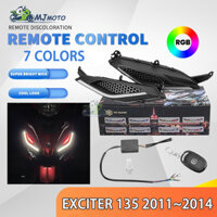 Demi lưới LED Đèn viền 7 màu chỉnh đc hả Cho Exciter 135 2011 2012 2013 2014 ex 50cc LC135 V2 ~ V7 RGB Đèn tín hiệu LED