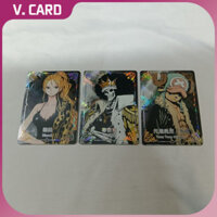 Demon Culture One Piece Khe cắm thẻ cao SSP Silver Edge Góc tròn Thẻ dày Màu xanh lá cây Bộ sưu tập thẻ