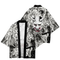Demon In Samurai Áo Sơ Mi Quần Áo Truyền Thống Haori Kimono Nam Nữ Anime Nhật Bản Châu Á Cardigan Yukata Cosplay Áo