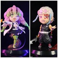 [DEMON SLAYER] [10.5cm] Mô hình chibi cao cấp Mitsuri và Uzu Tengen- Kimetsu No Yaiba figure FULLBOX