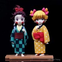 Demon Slayer: Kimetsu no Yaiba - Tượng điêu khắc hai đầu Nezuko và Tanjiro trong hộp mô hình anime