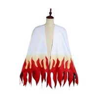 Demon Slayer Rengoku Kyoujurou Áo choàng Halloween Cosplay Áo len Kimono (Chỉ có áo choàng)