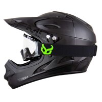 Demon United Podium Black/Black Full Face Mountain Bike Helmet- BMX Helmet- with Demon Viper MTB Goggles- 3 Goggle Color Options Available