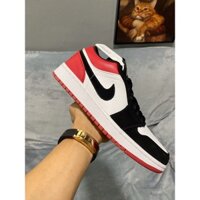 [DemonSneakers]Giày air jordan 1 low black toe( đỏ đen)   🌺