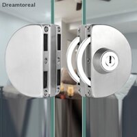 Demtl Khóa Cửa Kính Cho 8-12mm Độ Dày Không Khung Xoay Đôi Hoặc Trượt Kính Cường Lực Cửa Kính Cường Lực Khóa Cửa Kính Bộ Khóa Bạc OLA