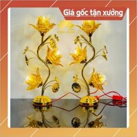 Đèn 3 Bông Hoa Sen Thuỷ Tinh - Cao 35-45-55cm 3 cỡ