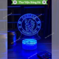 Đèn 3D Chelsea, Đèn Ngủ Logo Áo Chelsea Có Đế Pha Lê Kèm Điều Khiển Từ Xa – Đồ Bóng Đá