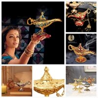 Đèn alidin kim loại mạ, dùng xông nụ trầm hương Trang trí thờ cúng phong thủy