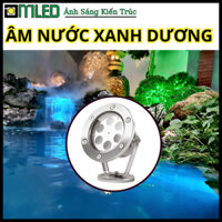 Đèn Âm Nước Xanh Dương COMBO Sẵn Đổi Nguồn Chiếu Thác Nước Hồ Cá Koi Công Suất 3W, 6W, 9W Chất Liệu Inox 304