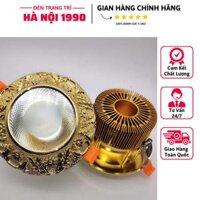 Đèn Âm Trần 9w Đồng Mạ Vàng Cao Cấp, Đèn Led Âm Trần Trang Trí Trần Thạch Cao Hiện Đại - Đèn Trang Trí Hà Nội 1990