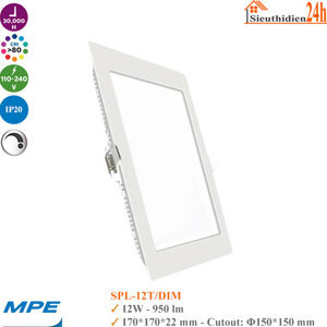 Đèn âm trần LED 12W FSL mặt vuông c