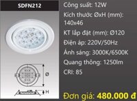 ĐÈN ÂM TRẦN LED CHIẾU ĐIỂM 12W DUHAL DFN212