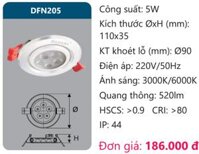 ĐÈN ÂM TRẦN LED CHIẾU ĐIỂM 5W DUHAL DFN205