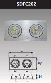 Đèn âm trần led chiếu điểm 6w SDFC202