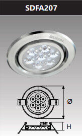 Đèn âm trần led chiếu điểm 7w SDFA207