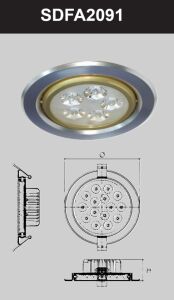 Đèn âm trần led chiếu điểm 9w SDFA2091