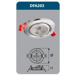 Đèn âm trần led chiếu điểm Duhal 3w DFA203
