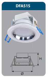 Đèn âm trần led tán quang 15w DFA515