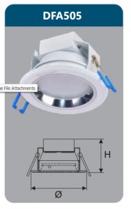 Đèn âm trần led tán quang 5w DFA505