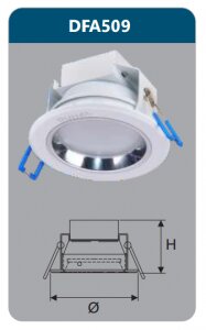 Đèn âm trần led tán quang 9w DFA509