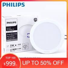 Đèn âm trần LED vuông Philips DN027B LED6 L125 7W