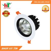 Đèn âm trần , mắt trâu LED 5W ,7W ,10W ✅8095 HT Light Level✅ đế tản nhiệt nhôm Viền Đen