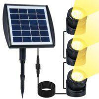 Đèn ao năng lượng mặt trời có đèn LED 3 đầu, Đèn chiếu sáng dưới nước, Bể cá, Sân vườn, Sân vườn, Bể bơi, Trang trí tiệc tại nhà