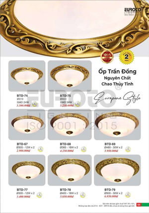 Đèn áp trần đồng  BTD68