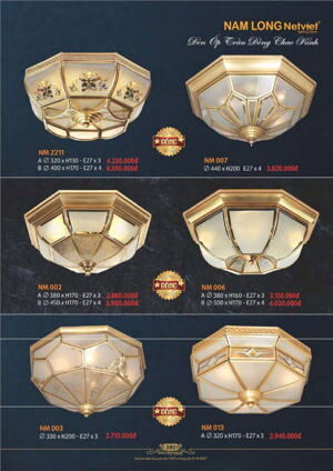 Đèn áp trần đồng  NM002