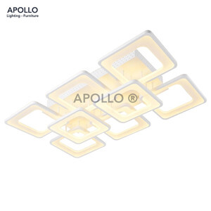 Đèn áp trần hiện đại 8 vòng vuông DOT 6001A