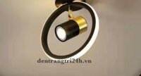 Đèn áp trần LED vòng tròn + đèn chiếu tranh, chiếu gương HL 1271 Ø200xH280
