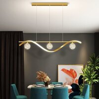 Đèn bàn ăn hình dây dài kiểu hiện đại của đèn hoa đăng trời đầy, đèn bàn ăn quầy bar phiên bản mới.