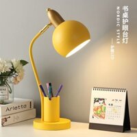 Đèn bàn bảo vệ mắt phong cách Bắc Âu, giá đỡ bút, đèn học tập chuyên dụng cho sinh viên, đèn ngủ cắm điện tại nhà, đèn Ins Girl IHS1
