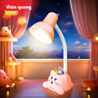 Đèn bàn bảo vệ thị lực Điện Quang ĐQ DKL19 cắm điện trực tiếp (Con mèo, Hộp cắm bút, Bóng led Buld)