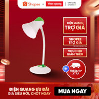 Đèn bàn bảo vệ thị lực Điện Quang ĐQ DKL15 WG BW cắm điện trực tiếp (Màu trắng-xanh lá cây, bóng led ánh sáng vàng)