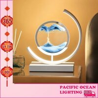 Đèn Bàn Cát ♥️POC♥️ Đèn Ngủ Để Bàn Decor Ánh Sáng 3 Màu Kèm Điều Khiển Tăng Giảm Ánh Sáng MB5188