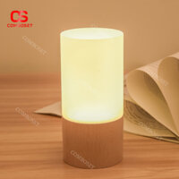 Đèn Bàn Chao Acrylic Thông Minh Đế Gỗ Sồi và 5 Chế Độ Sáng Lý Tưởng