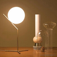 Đèn bàn chao thuỷ tinh D20, Đèn ngủ, Đèn Tab decor trang trí nội thất Sang Trọng - Đèn An Lộc