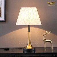 Đèn bàn chao vải đơn giản B01 - Đèn LED để bàn tiết kiệm điện, tuổi thọ cao, phong cách hiện đại