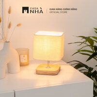 Đèn bàn đế gỗ vuông TOXEY LED E24