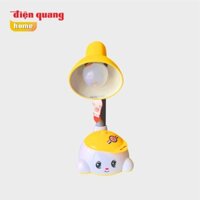 Đèn bàn Điện Quang ĐQ DKL04 B kiểu trẻ em, vàng trắng, có bóng