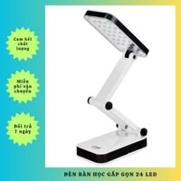 Đèn bàn gấp gọn, đèn led để bàn 24 bóng gấp gọn pin sạc