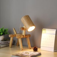 Đèn bàn gỗ ghép hình thú cưng hiện đại BDV-04