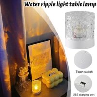Đèn bàn gợn sóng nước Đèn ngủ xoay năng động Chiếu cô gái Đầu giường Aurora Flame E9m0