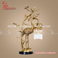 Đèn Bàn Hạc Cầm Đồng Pha Lê YB8180