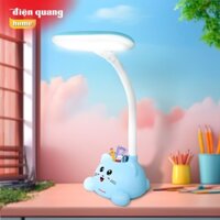 Đèn bàn học chống cận ĐQ LDL18 5 B (Cắm điện trực tiếp, Mèo Xinh, Hộp Cắm Bút, Xanh)