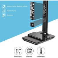 Đèn bàn học chống cận Wilit U13AQ, hàng Đức, có hiển thị lịch, nhiệt độ, đặt báo thức