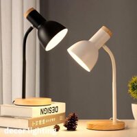 Đèn bàn học đế gỗ, đèn LED để bàn làm việc đọc sách, đèn trang trí phòng ngủ, phòng làm việc
